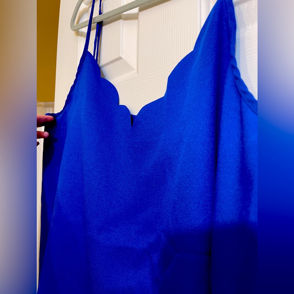 NWOT Cobalt Blue SHEIN Scalloped Neckline Cami